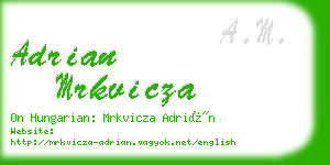 adrian mrkvicza business card